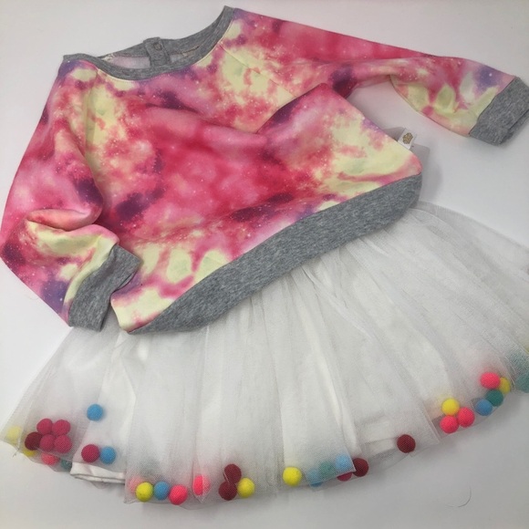 Rosie Pope Baby Girl Pink Grey Sweatshirt - Picture 2 of 7